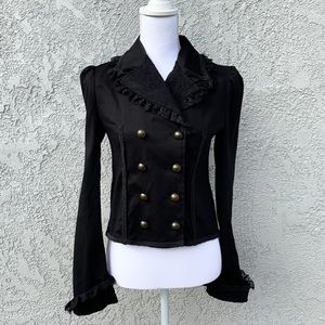 Spin Doctor Black Lucille Military Jacket Size M